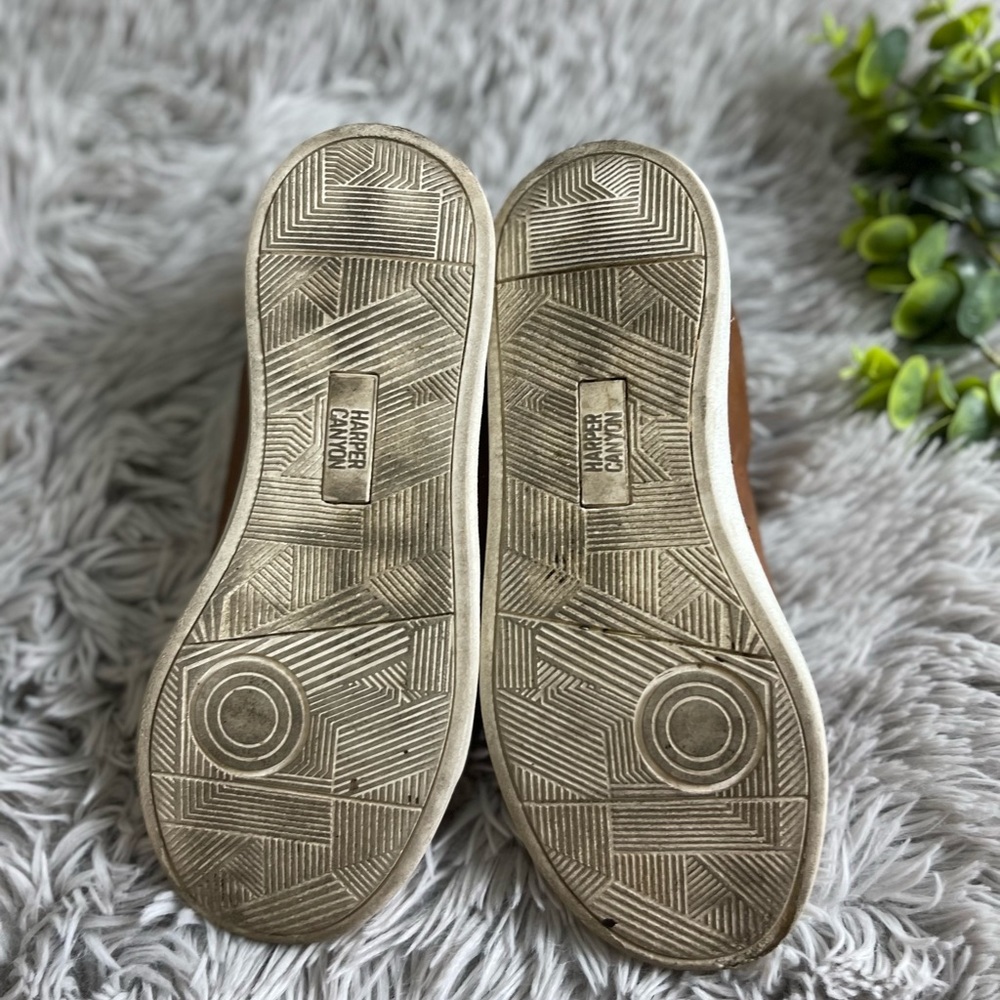 Harper canyon brown faux leather boys lace up shoes size 2 - Picture 7 of 9